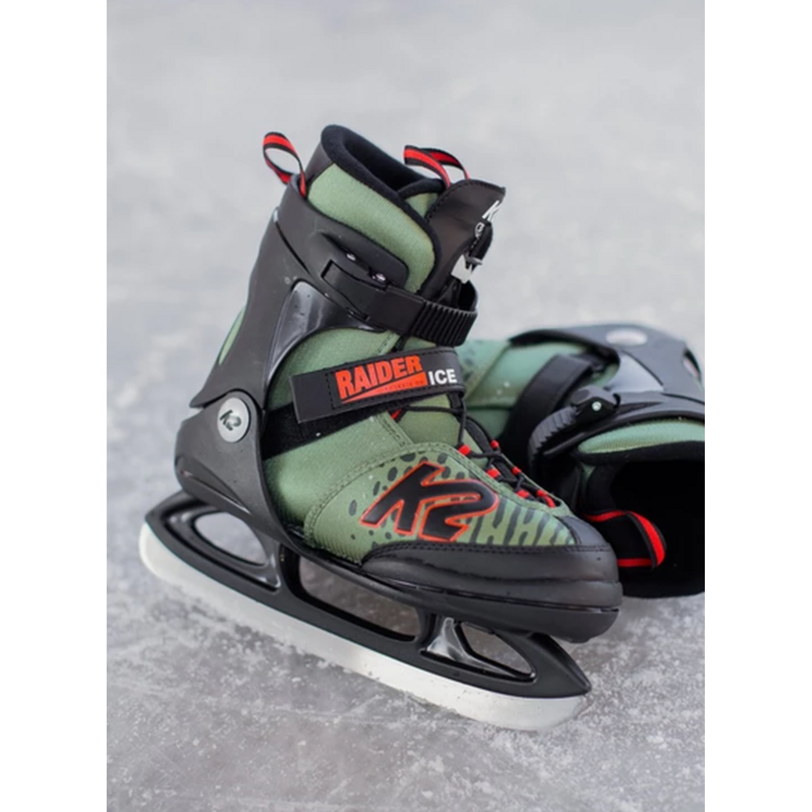 K2 K2 RAIDER ICE SKATES YOUTH GREEN ORANGE