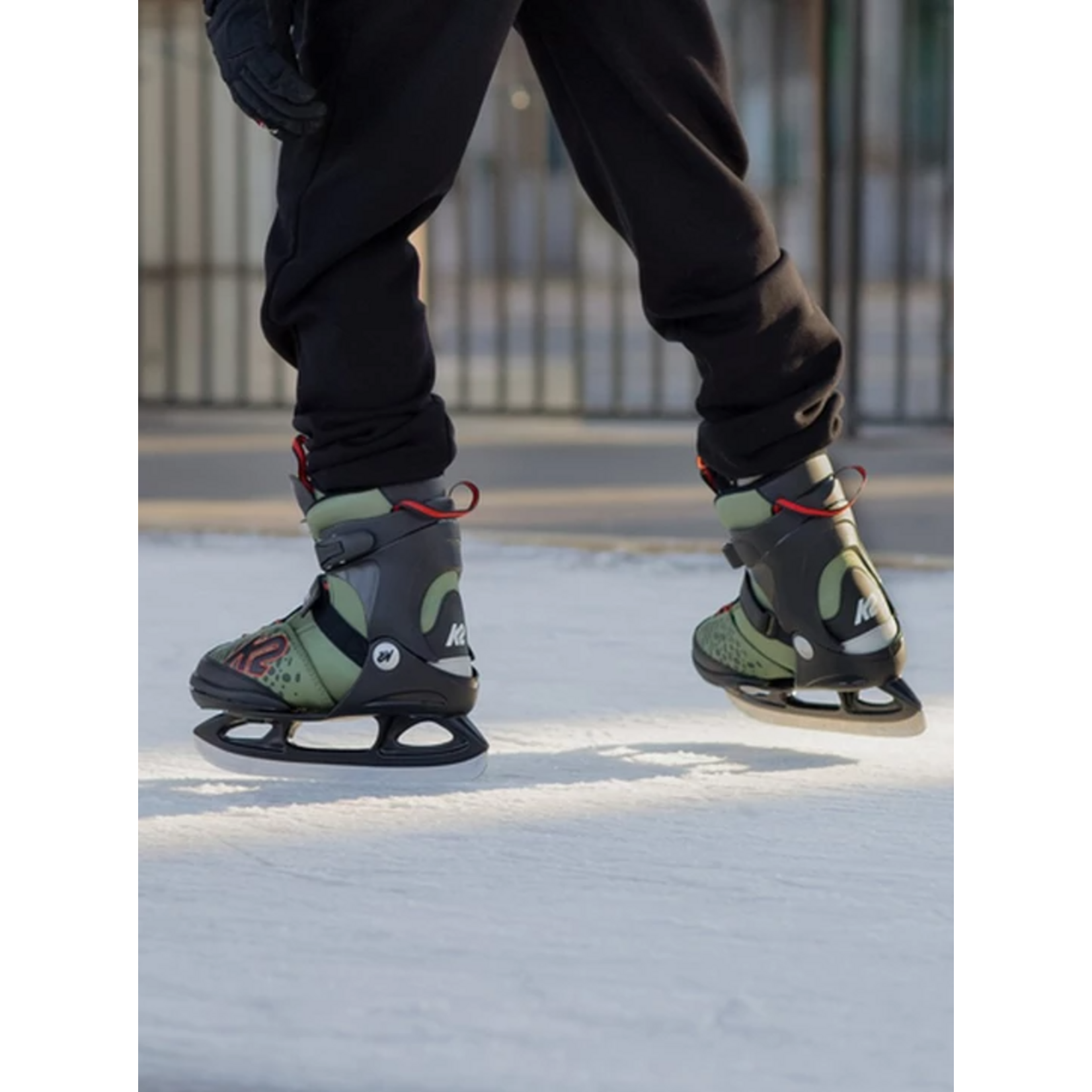 K2 K2 RAIDER ICE SKATES YOUTH GREEN ORANGE