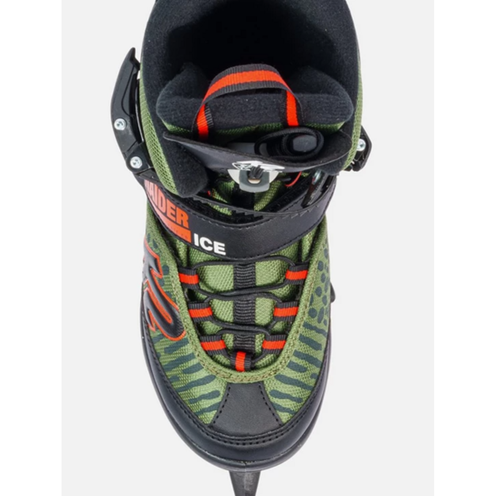 K2 K2 RAIDER ICE SKATES YOUTH GREEN ORANGE