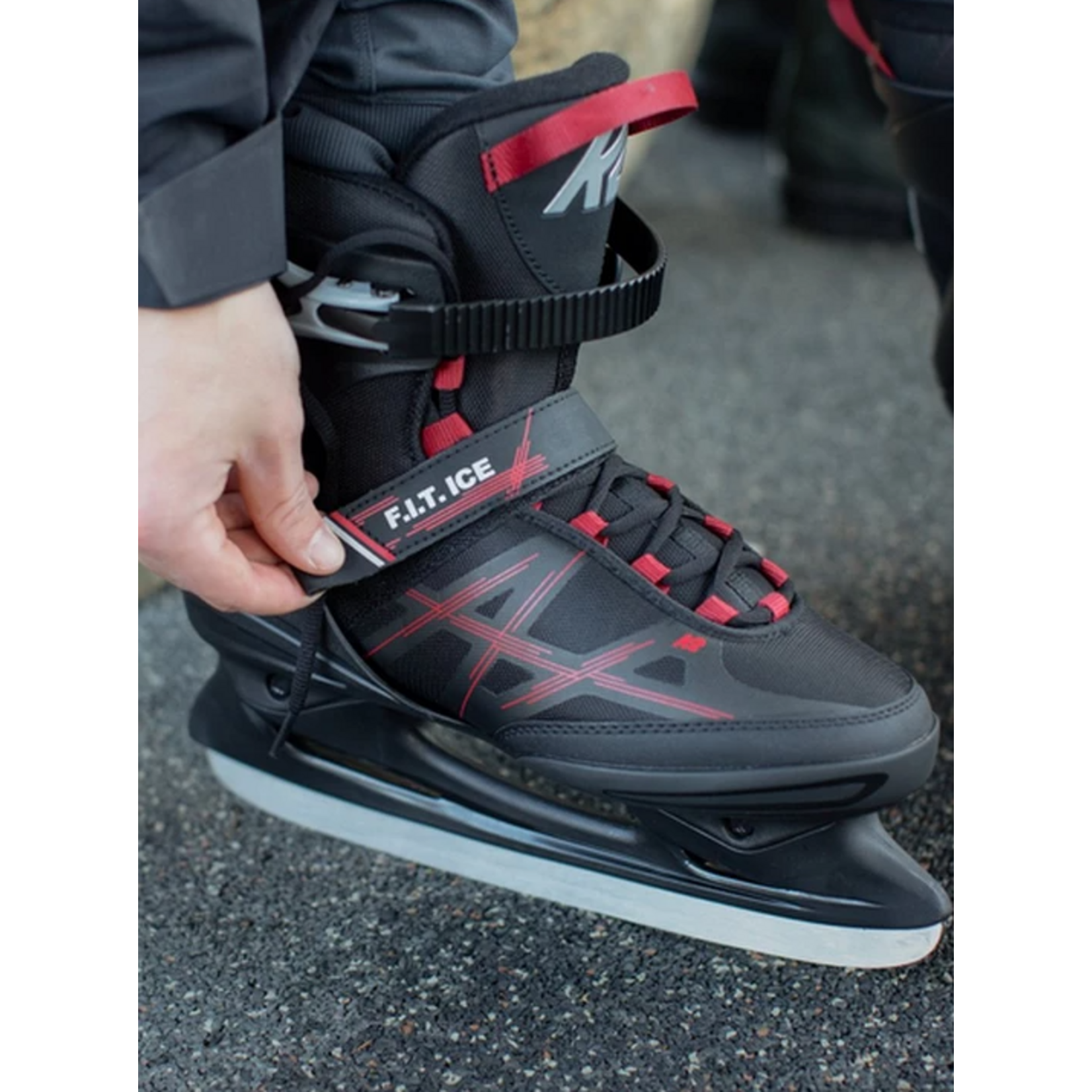 K2 K2 PATINS F.I.T ICE HOMME NOIR ROUGE