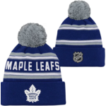 NHL JACQUARD CUFFED KNIT WITH POM YOUTH TORONTO MAPLE LEAFS