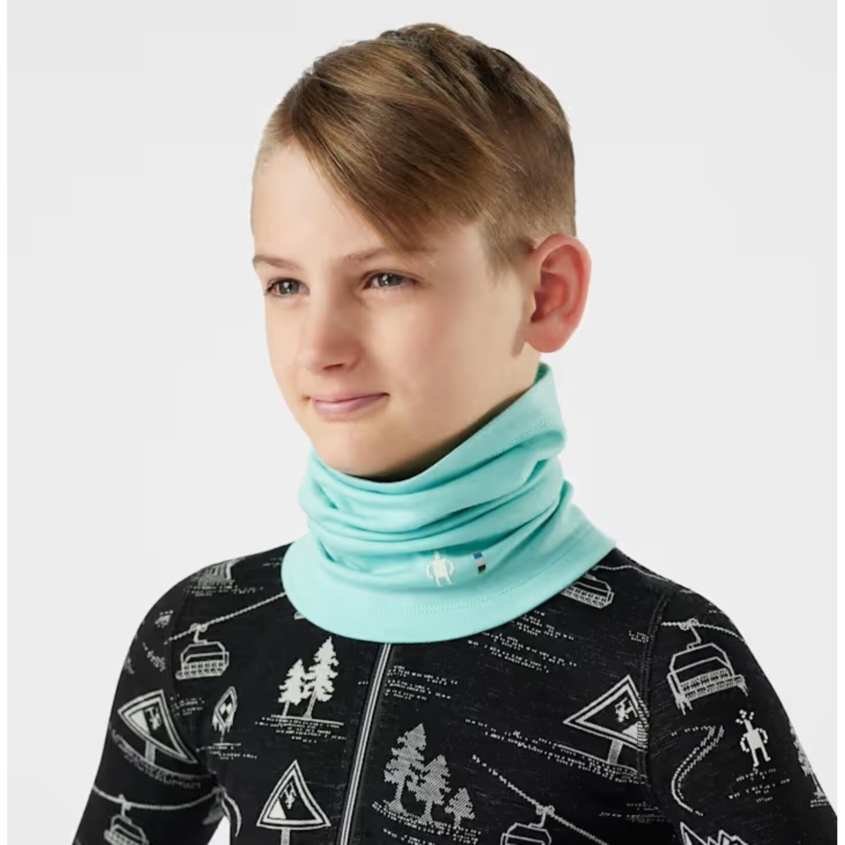 Smartwool SW CACHE COU THERMAL KIDS BLEU