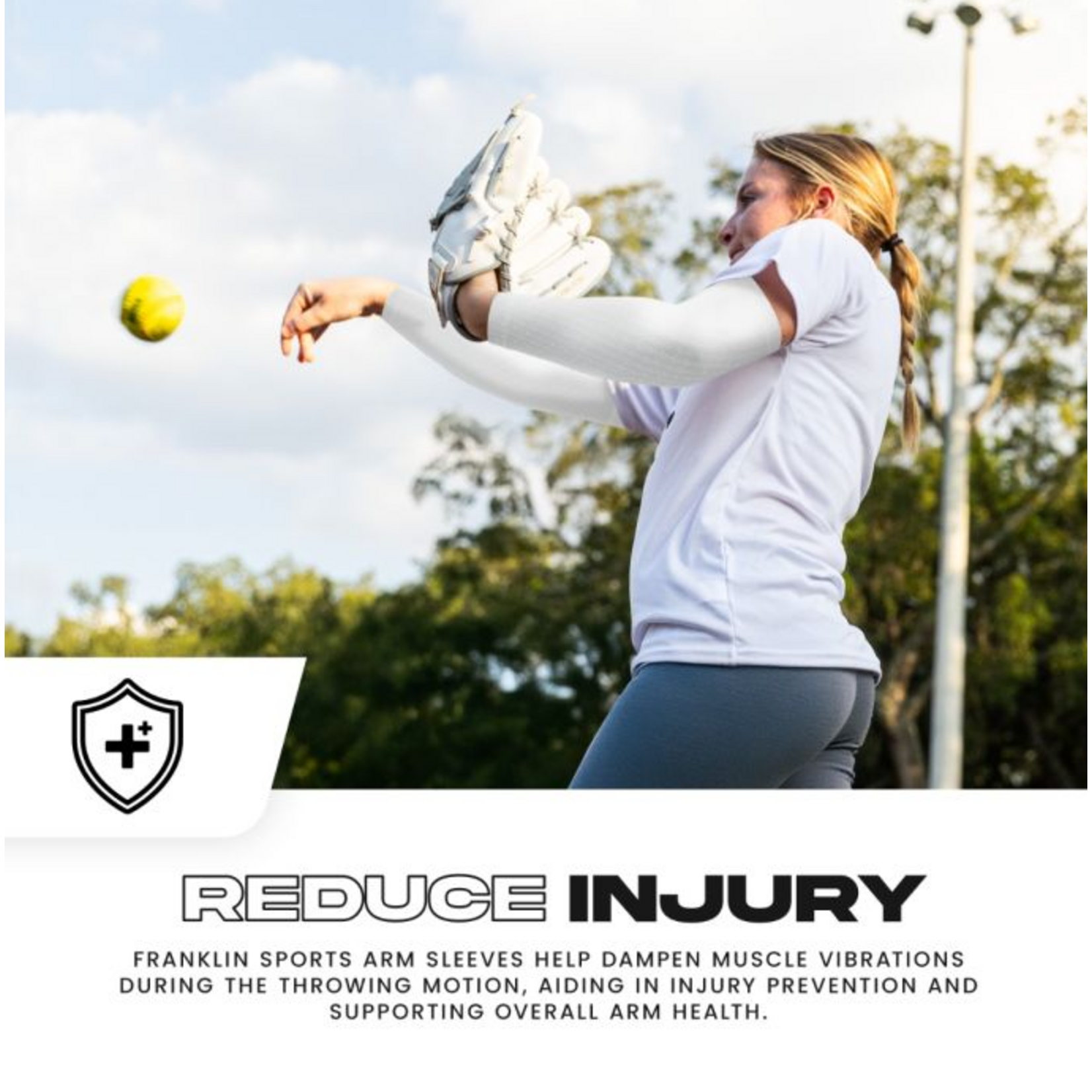 Franklin FRANKLIN YOUTH ARM SLEEVES PR OSFM