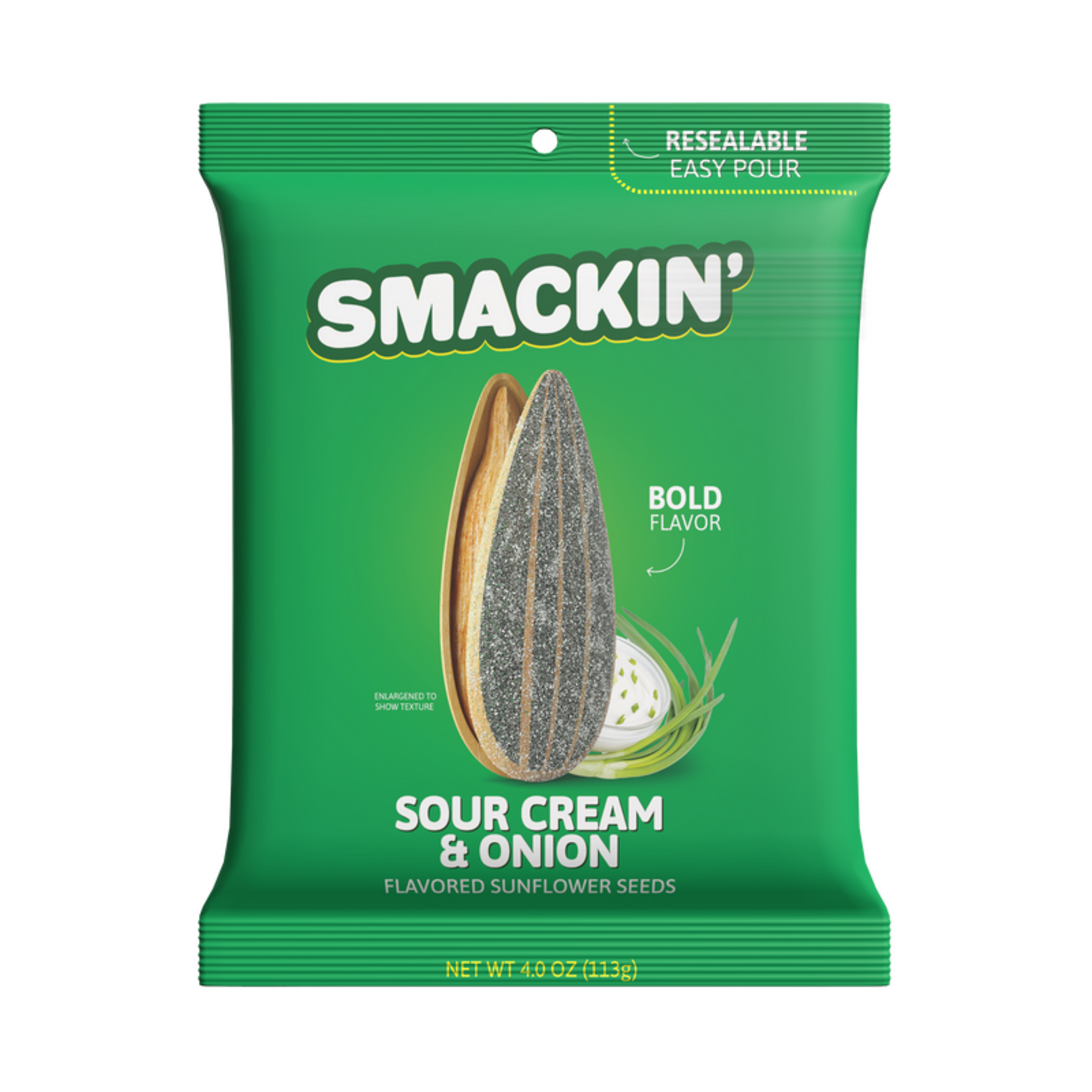 SMACKIN' SUNFLOWERS SEEDS - 4 OZ RESEALABLE BAG