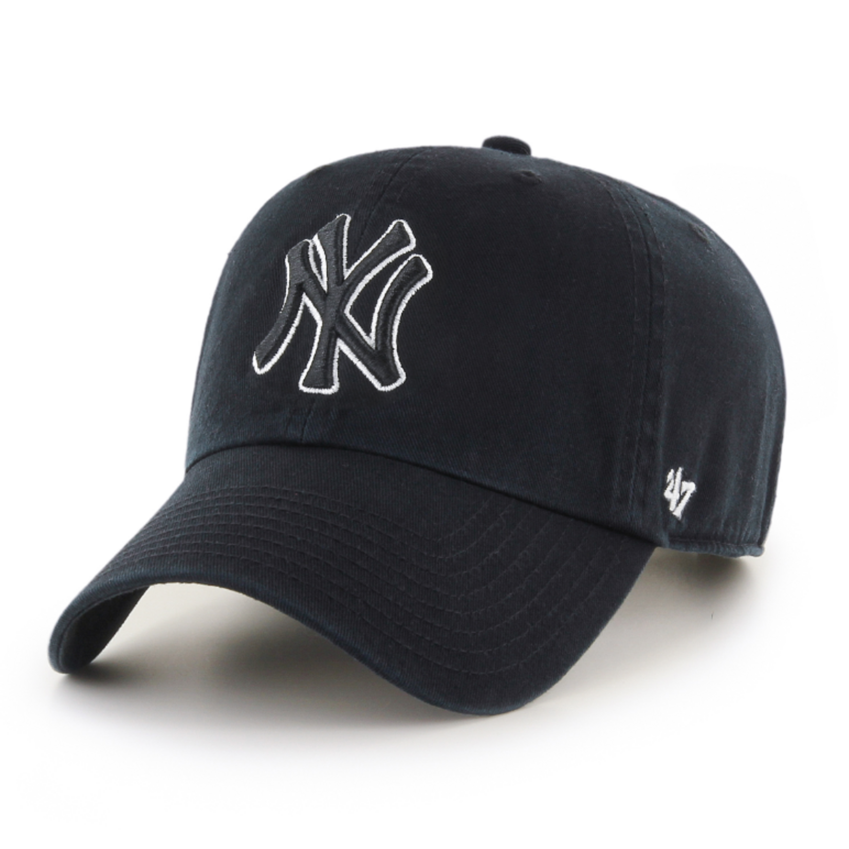 47 BRAND 47 CASQUETTE MLB BLACK/WHITE 47 CLEAN UP MLB-10 NEW YORK YANKEES OSFA