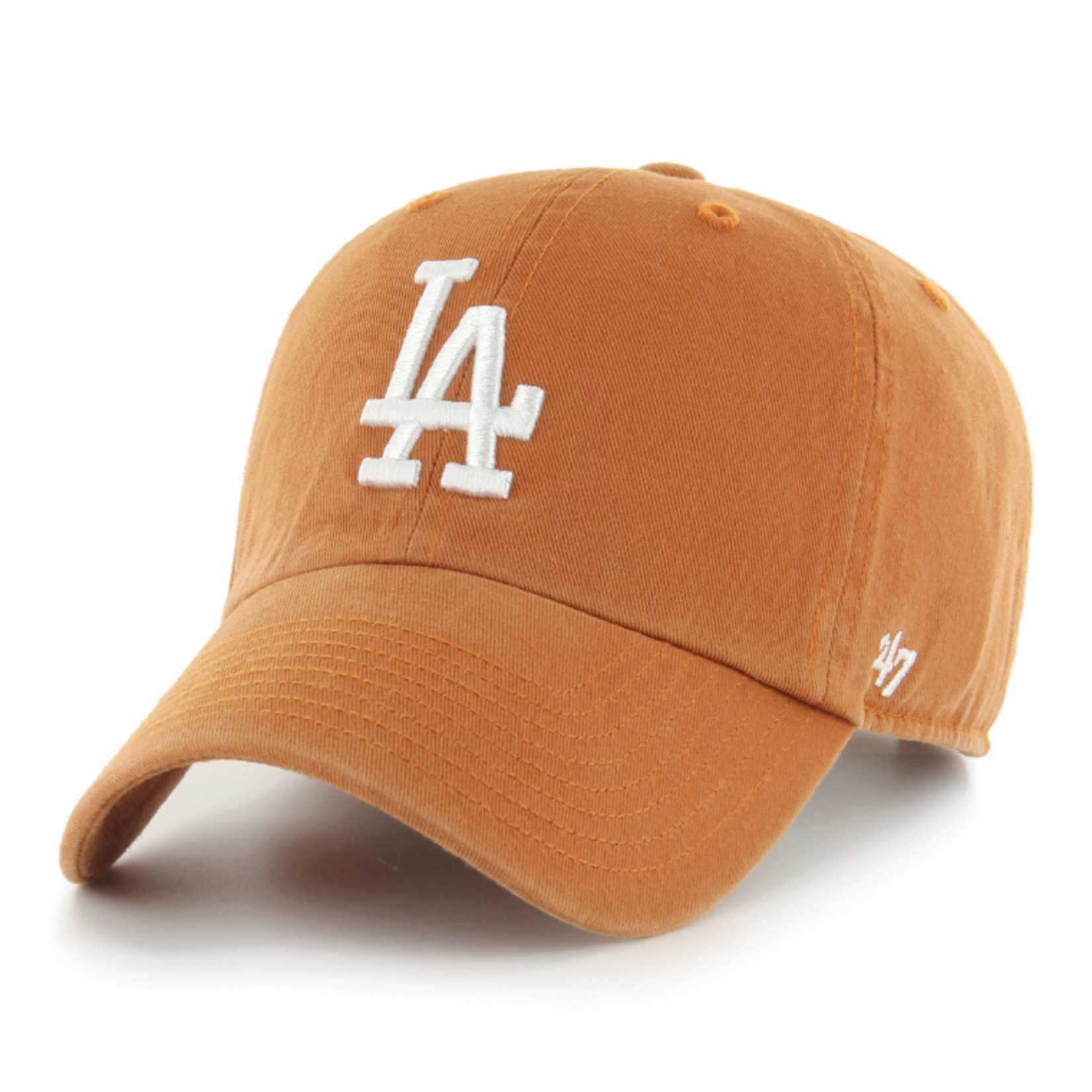 47 BRAND 47 CASQUETTE MLB- 47 Clean Up Cap  Burnt Orange Team: MLB-21 Los  Angeles Dodgers