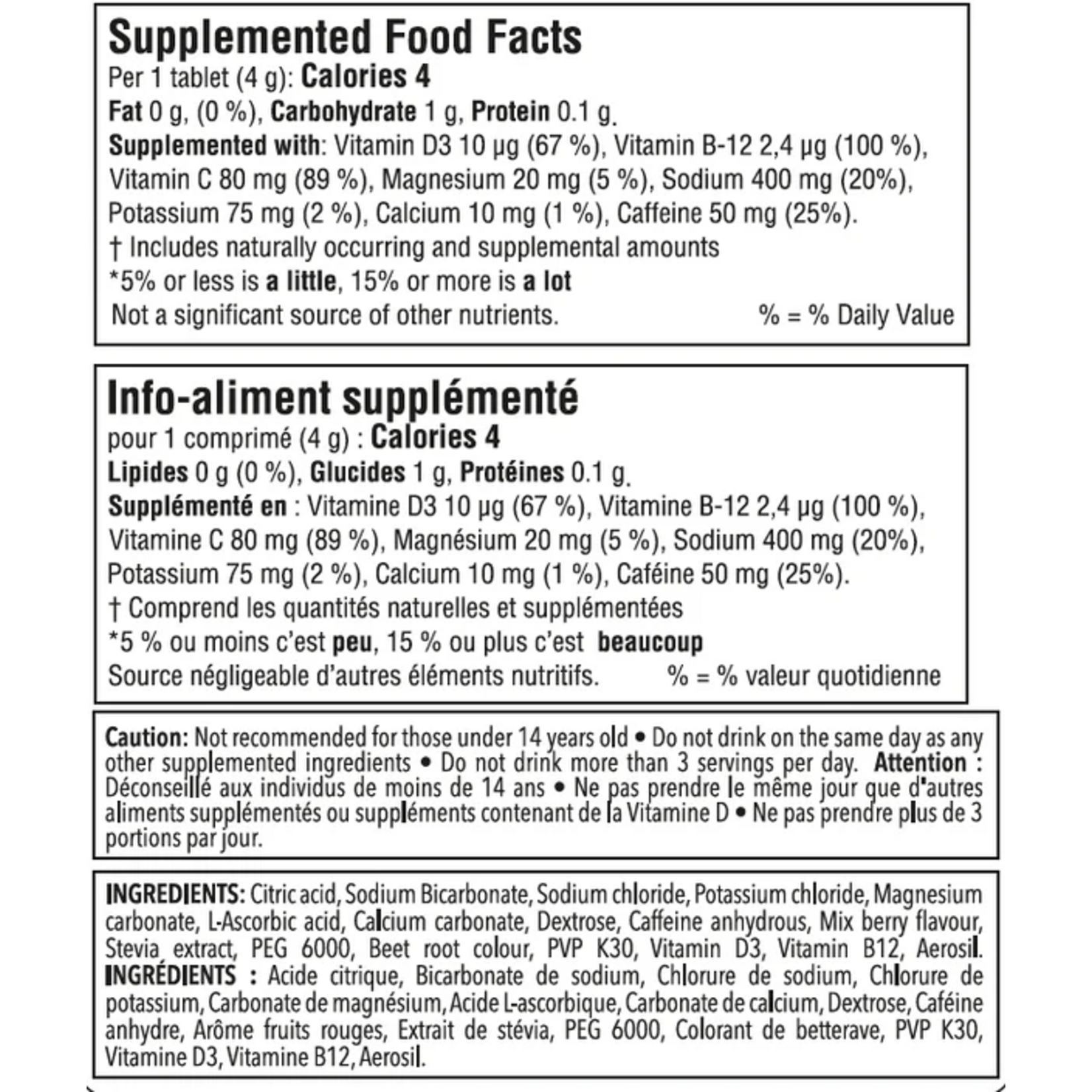 KRONO NUTRITION KRONO TABLETTES EFFERVESCENTES ÉLECTROLYTES 4G