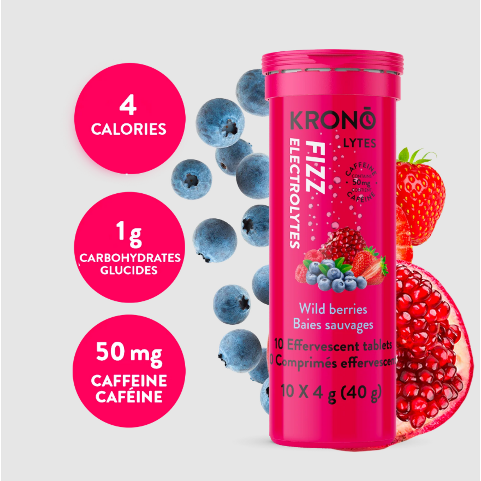 KRONO TABLETTES EFFERVESCENTES ÉLECTROLYTES 4G