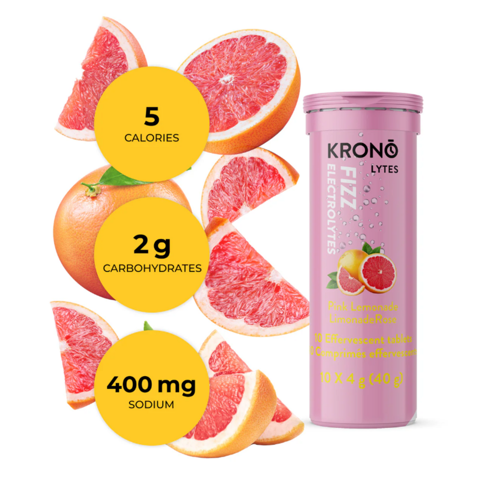 KRONO NUTRITION KRONO TABLETTES EFFERVESCENTES ÉLECTROLYTES 4G