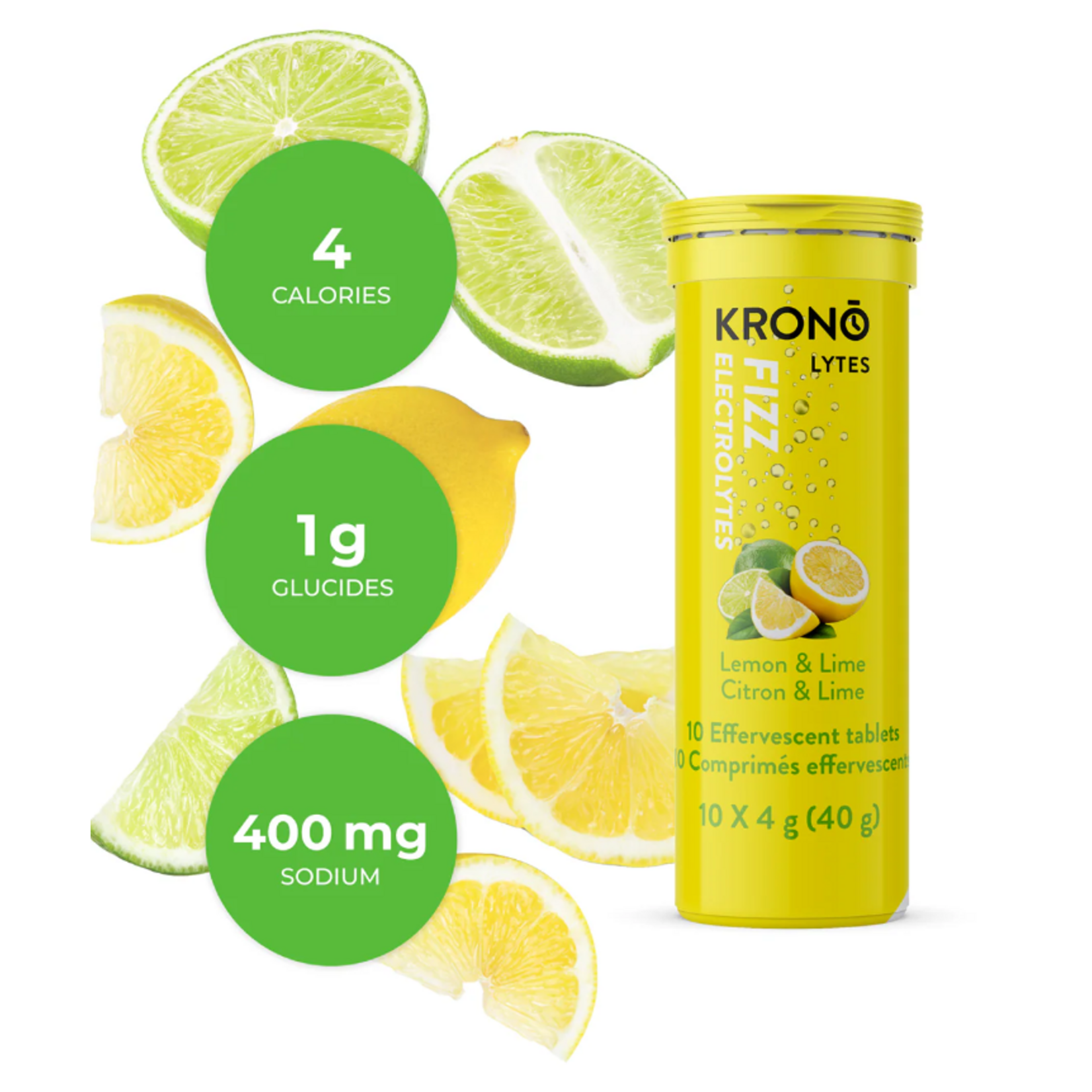 KRONO NUTRITION KRONO TABLETTES EFFERVESCENTES ÉLECTROLYTES 4G