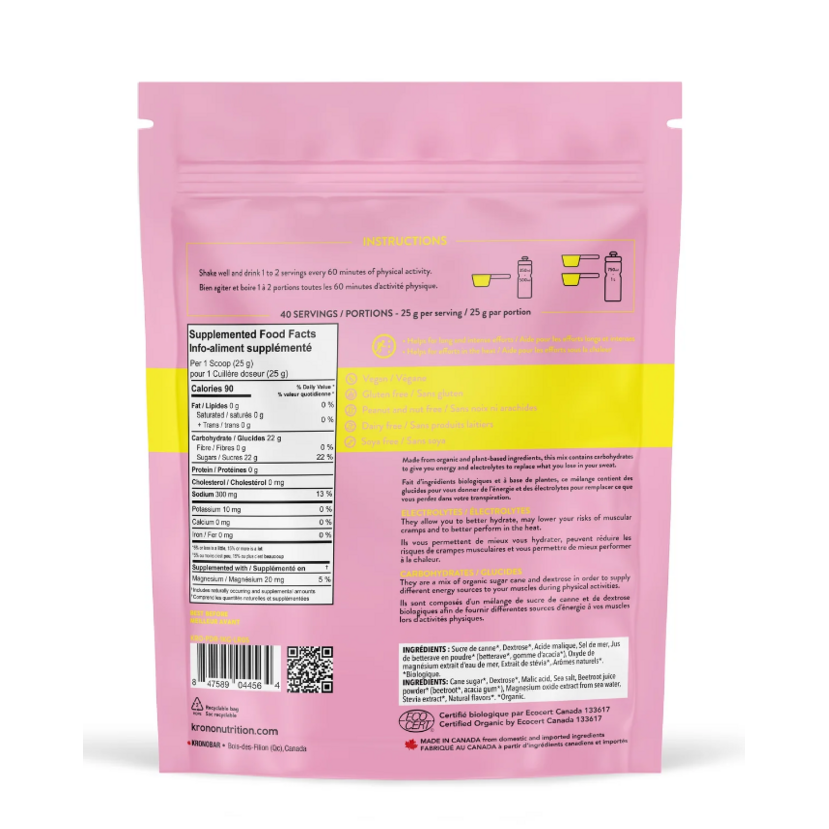 KRONO NUTRITION KRONO MÉLANGE BOISSON SPORTIVE 50G