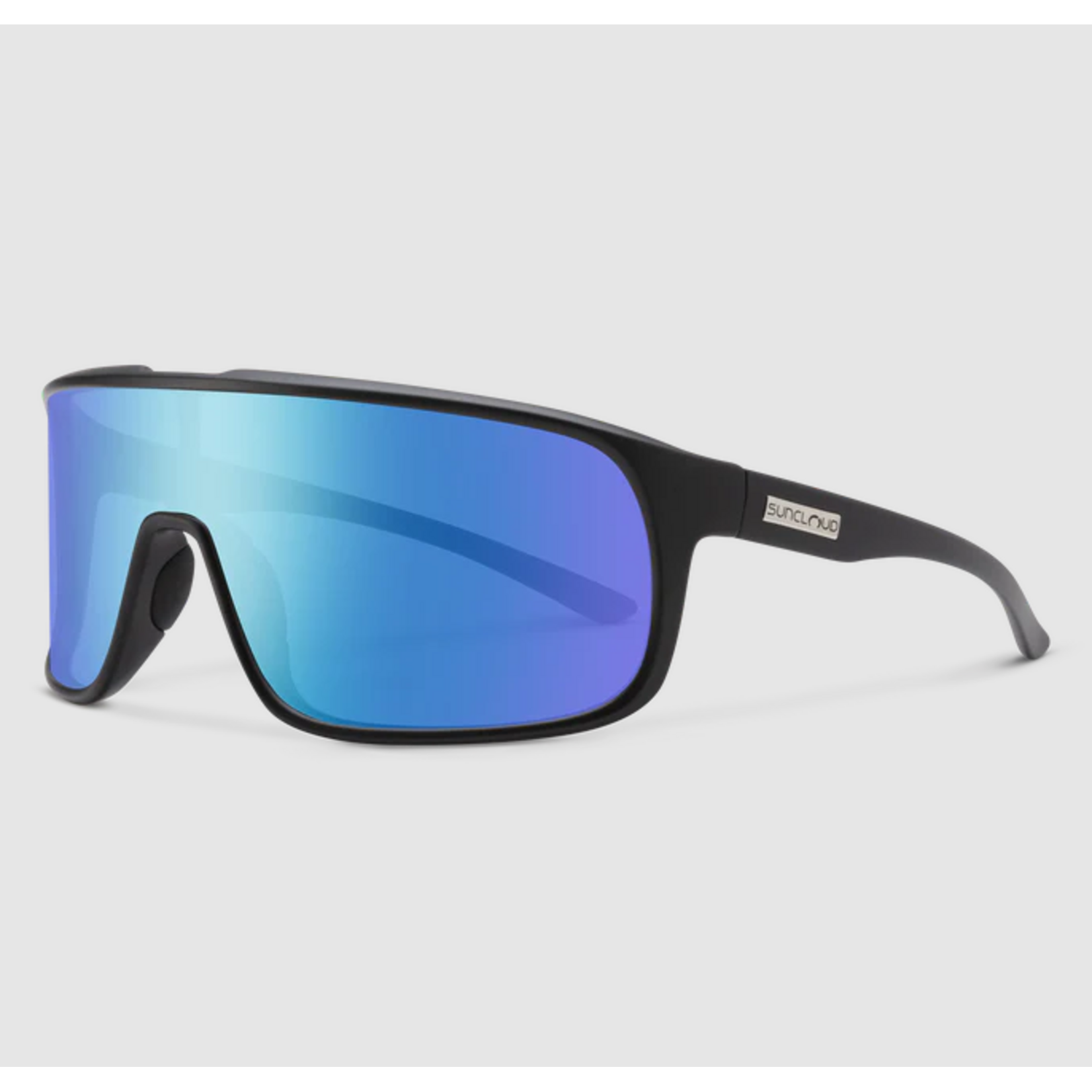 SUNCLOUD DOUBLE UP MATTE BLACK / POLAR BLUE MIRROR