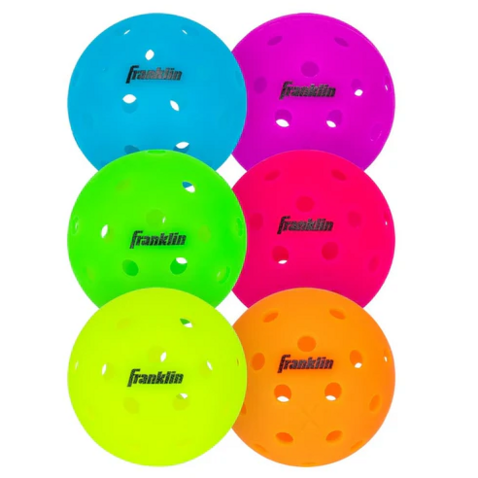Franklin FRANKLIN BALLES PICKLEBALLX-40 EXTERIEUR PAQUET DE 6 MULTICOLOR