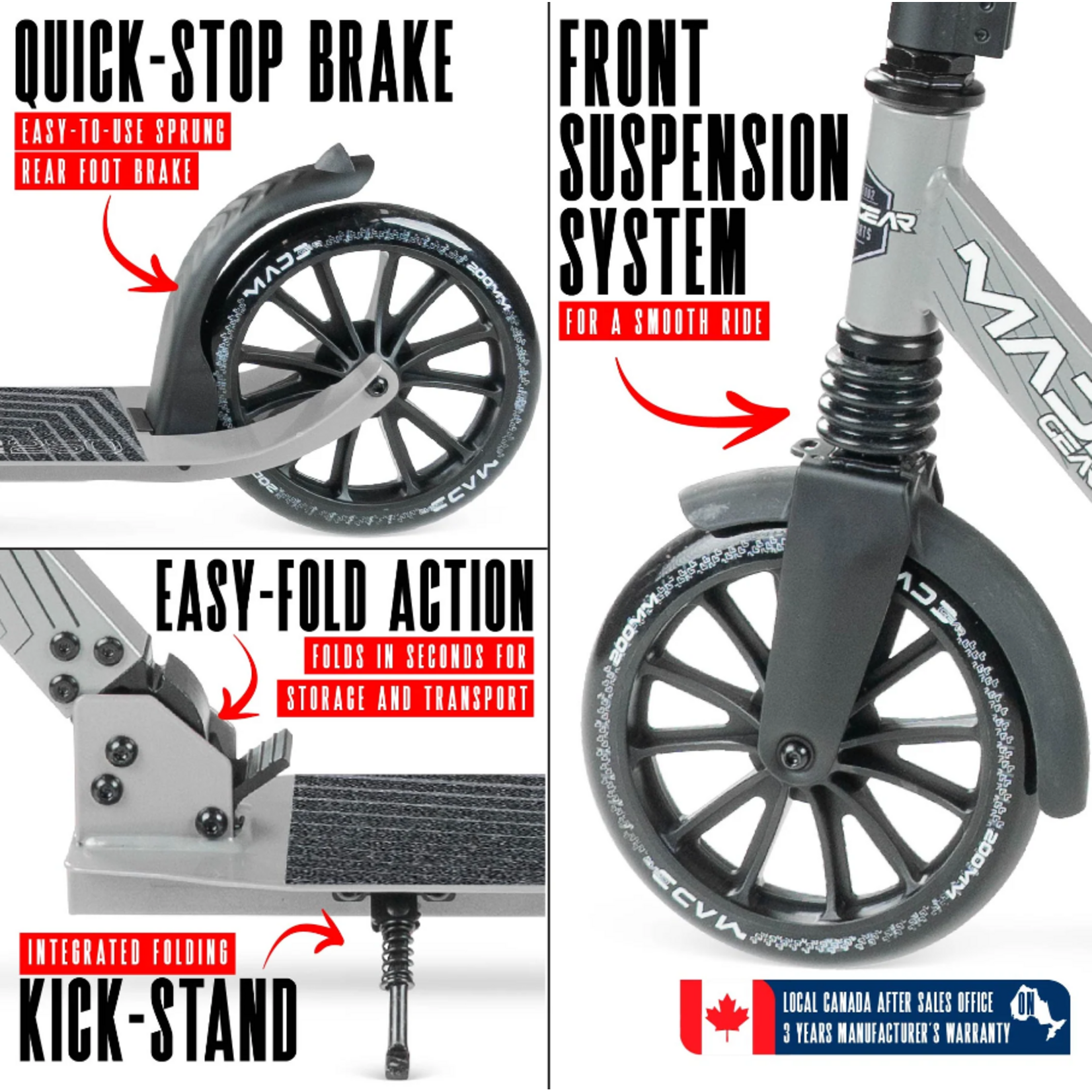 MADD GEAR METRO 25 GREY/BLACK