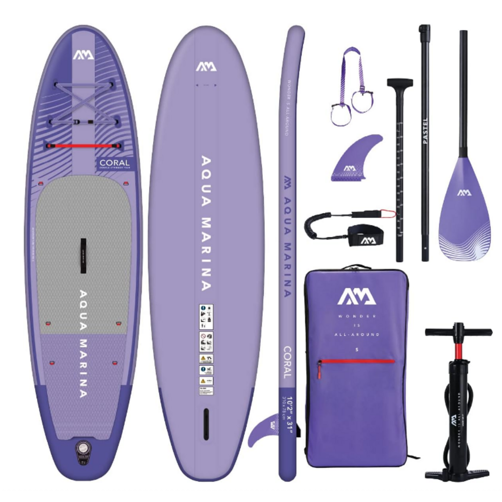 AQUA MARINA AQUAMARINA  CORAL 10'2" PLANCHE À PAGAIE GLONFLABLE AVEC PAGAIE NIGHT FADE