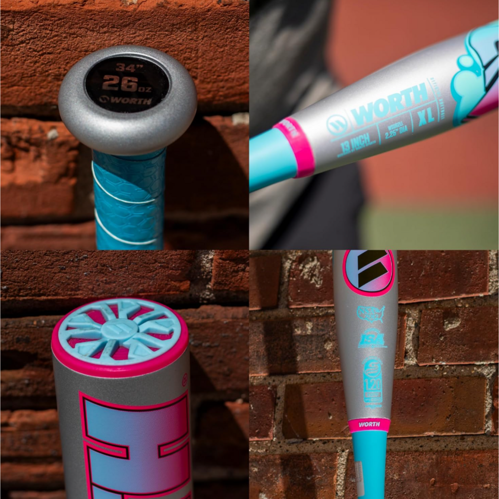 WORTH WORTH BATON SLOWPITCH 2026 2 LEGIT XL 2PC 13'' USSSA