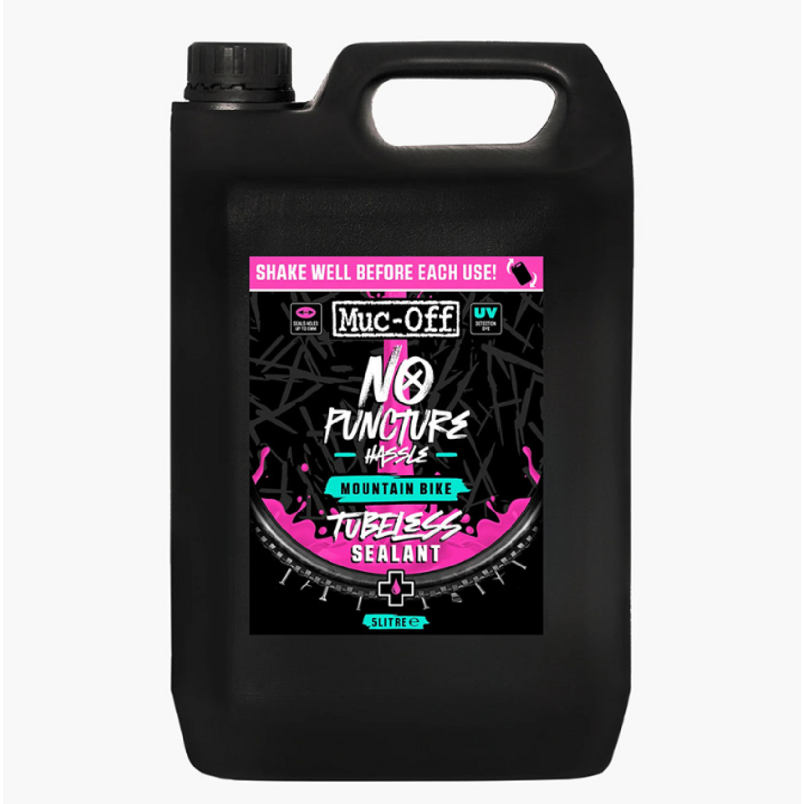 MUC-OFF NO PUNCTURE HASSLE MTB TUBELESS SEALANT 5L AVEC POMPE