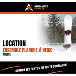LOCATION SAISON ENSEMBLE PLANCHE À NEIGE ADULTE À PARTIR DE