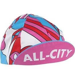 All-City All-City Parthenon Party Cycling Cap - Pink, Red, Blue, Black, One Size