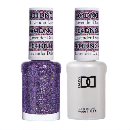 DND #404 LAVENDER DAISY STAR - DND GEL POLISH & MATCHING NAIL LACQUER DUO SET - 0.5oz