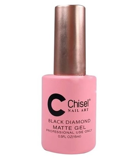 CHISEL CHISEL NAIL ART BLACK DIAMOND MATTE GEL (0.5 OZ)