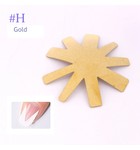Q-PRODUCTS NAIL CUTTER SUPER V SHAPE 9 SIZE TIPS MANICURE - GOLD
