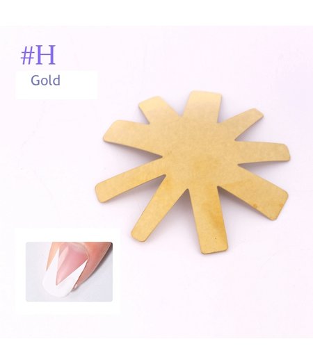 Q-PRODUCTS NAIL CUTTER SUPER V SHAPE 9 SIZE TIPS MANICURE - GOLD