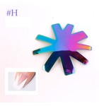 Q-PRODUCTS NAIL CUTTER SUPER V SHAPE 9 SIZE TIPS MANICURE - RAINBOW