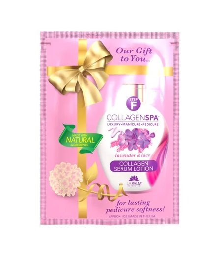 LA PALM COLLAGEN SPA LUXURY MANI & PEDI 6-STEP IN A BOX (LAVENDER & LACE)