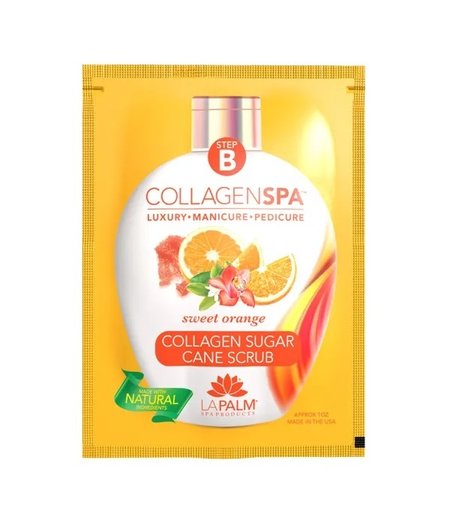 LA PALM COLLAGEN SPA LUXURY MANI & PEDI 6-STEP IN A BOX (SWEET ORANGE)