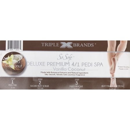 TRIPLE X BRANDS THE TRAY DELUXE PREMIUM 4/1 PEDI SPA - VANILLA COCONUT