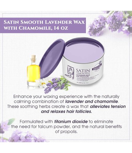 SATIN SMOOTH SATIN SMOOTH | LAVENDER WAX WITH CHAMOMILE (14oz)