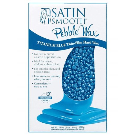 SATIN SMOOTH SATIN SMOOTH TITANIUM BLUE THIN-FILM PEBBLE WAX (35 oz)