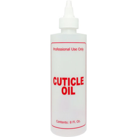 BURMAX EMPTY PLASTIC BOTTLE - CUTICLE OIL 8 OZ