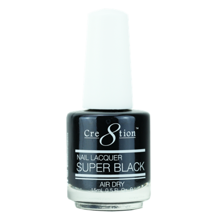 CRE8TION CRE8TION | NAIL LACQUER - SUPER BLACK (0.5 OZ)