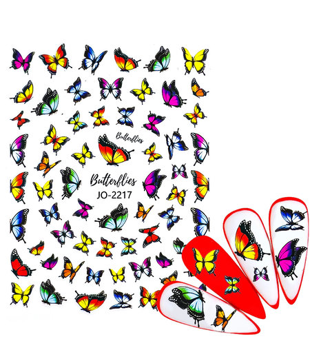 2023 New Colorful - Decal Butterfly Nail Stickers