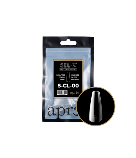 APRES APRES - GEL X TIPS REFILL BAGS - SCULPTED COFFIN LONG (50pcs)