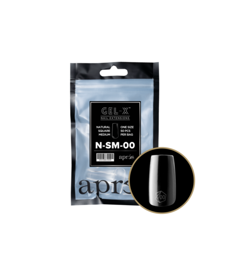 APRES APRES - GEL X TIPS REFILL BAGS - NATURAL SQUARE MEDIUM (50pcs)