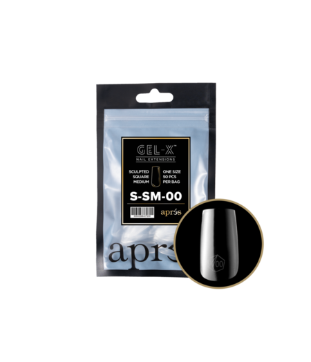 APRES APRES - GEL X TIPS REFILL BAGS - SCULPTED SQUARE MEDIUM (50pcs)