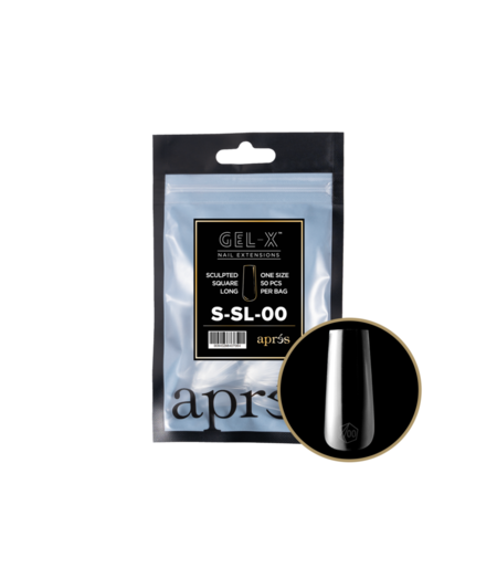 APRES APRES - GEL X TIPS REFILL BAGS - SCULPTED SQUARE LONG (50pcs)