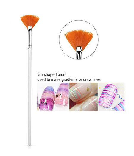 ACT898-PV #4 (FAN) PURE COLOR NAIL ART BRUSH