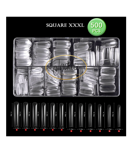 JACKIE SIGNATURE JACKIE SIGNATURE | SOFT GEL TIPS CLEAR SQUARE - LONG