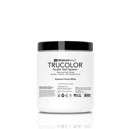 PREMIUM NAILS TRUCOLOR | ACRYLIC POWDER - EXTREME FRENCH WHITE (16 OZ)