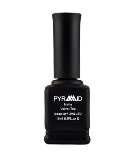 PYRAMID PYRAMID SOAK OFF GEL MATTE VELVET TOP COAT (0.5 OZ)