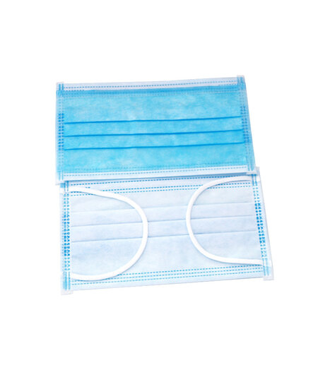 LERYNA DISPOSABLE FACE MASK MADE IN VIETNAM (50 MASKS - 4LAYERS, BLUE)