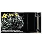 ACTION ACTION - BLACK NITRILE DISPOSABLE GLOVES