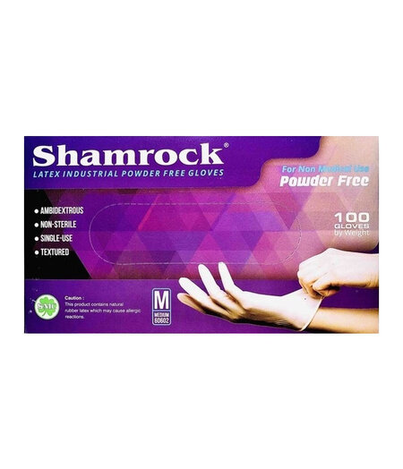 SHAMROCK SHAMROCK - LATEX INDUSTRIAL POWDER FREE GLOVES