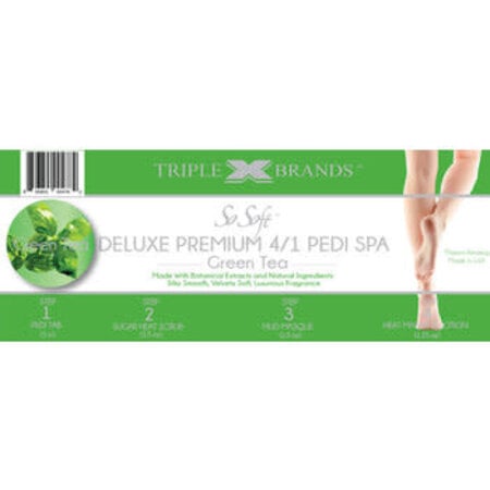 TRIPLE X BRANDS THE TRAY DELUXE PREMIUM 4/1 PEDI SPA - GREEN TEA
