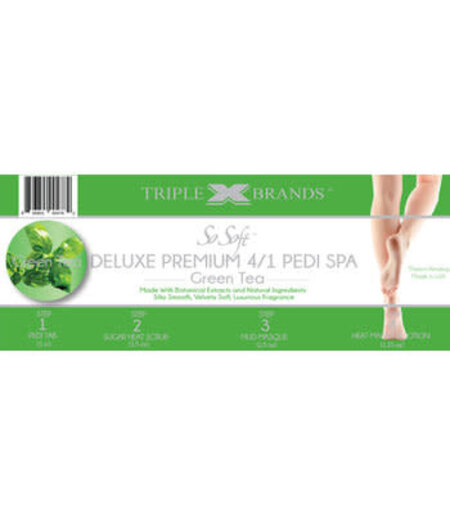 TRIPLE X BRANDS THE TRAY DELUXE PREMIUM 4/1 PEDI SPA - GREEN TEA