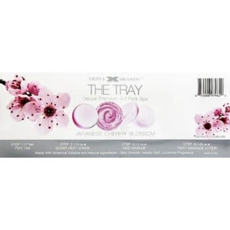 TRIPLE X BRANDS THE TRAY DELUXE PREMIUM 4/1 PEDI SPA - JAPANESE CHERRY BLOSSOM